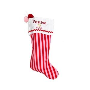 Lilly Loves Festive as F*** Christmas Stocking NWOT